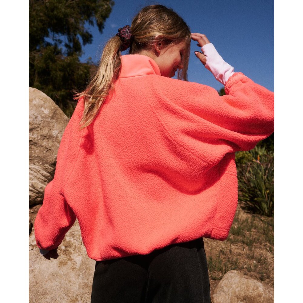 🎉LAST CHANCE🎉 FP MOVEMENT Hit The Slopes Fleece Jacket / Neon Coral - Picture 2 of 10